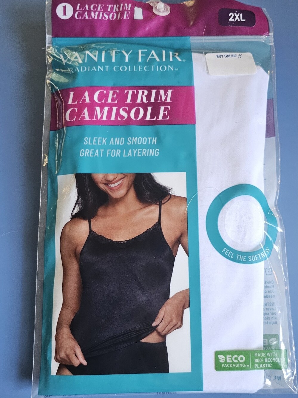 Vanity Fair Lace Trim Camisole - White
